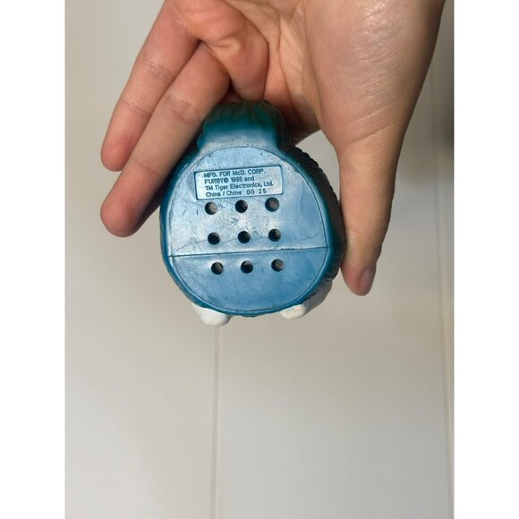 Vintage 1998 McDonald's Furby Toy - Blue & Pink Mini Plastic Figure Cute 3" - Picture 2 of 5